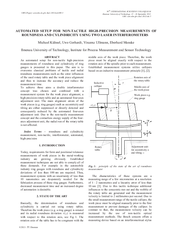 (PDF) Automated setup for non-tactile high-precision measurements of ...