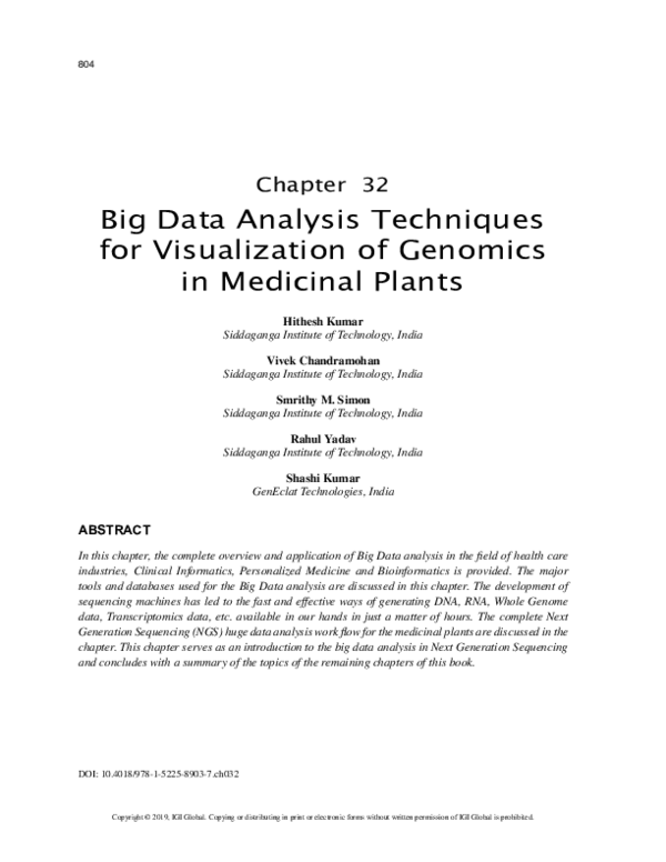 (PDF) Big Data Analysis Techniques for Visualization of Genomics in ...