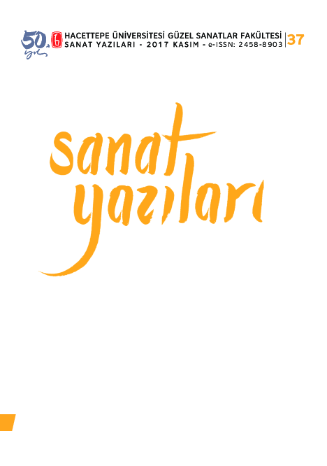 First page of “Hacettepe Üniversitesi GSF Sanat Yazıları Dergisi”