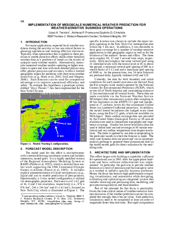 (PDF) Implementation of Mesoscale Numerical Weather Prediction for ...