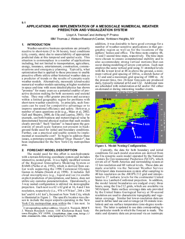 (PDF) And Implementation of a Mesoscale Numerical Weather Prediction ...