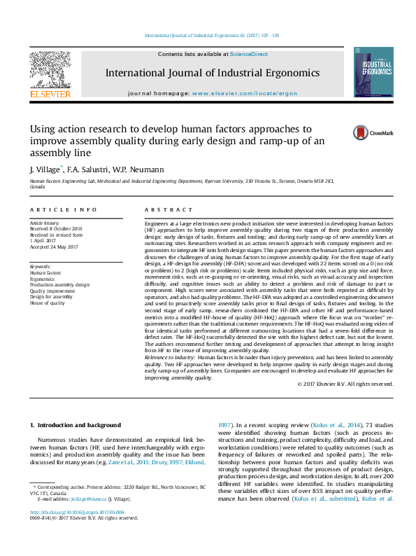 (PDF) Using action research to develop human factors approaches to ...
