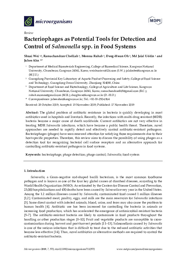 (PDF) Bacteriophages as Potential Tools for Detection and Control of ...