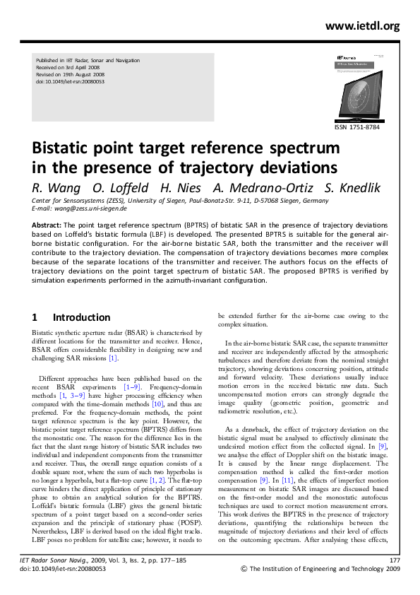 (PDF) Bistatic point target reference spectrum in the presence of ...