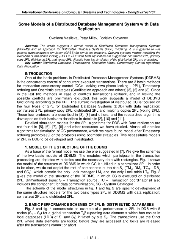 (PDF) Some Models of a Distributed Database Management System With Data ...