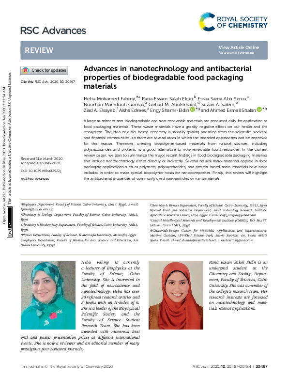 (PDF) Advances in nanotechnology and antibacterial properties of ...
