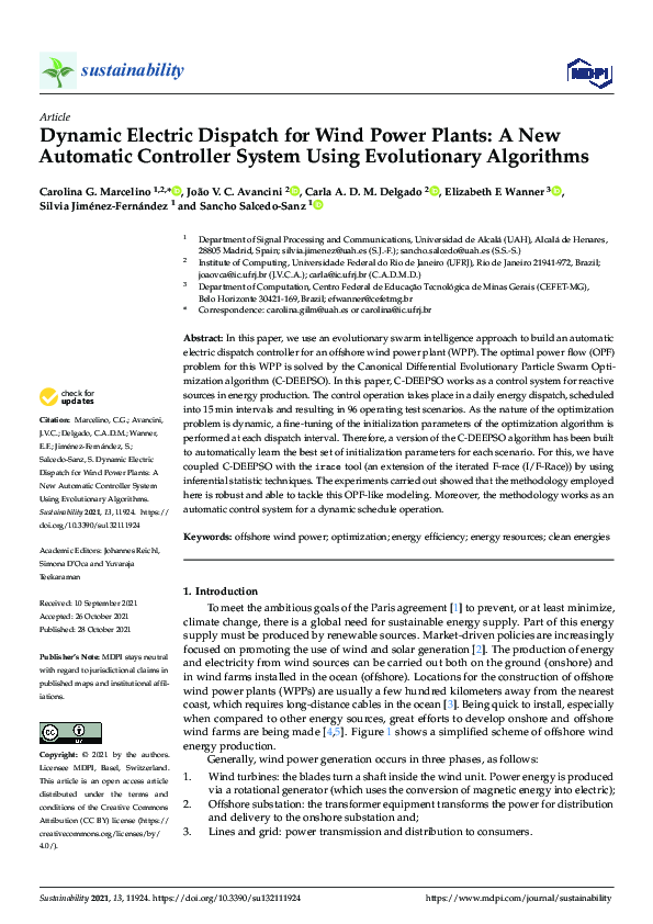 (PDF) Dynamic Electric Dispatch for Wind Power Plants: A New Automatic ...
