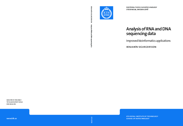 (PDF) Analysis of RNA and DNA sequencing data : Improved bioinformatics ...