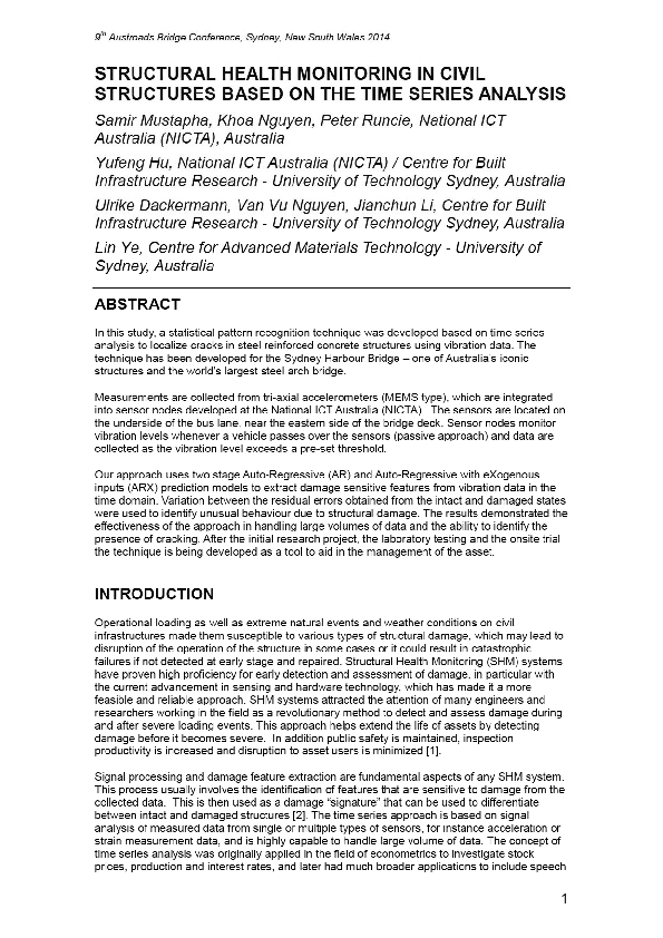 (PDF) Structural health monitoring in civil structures based on the ...