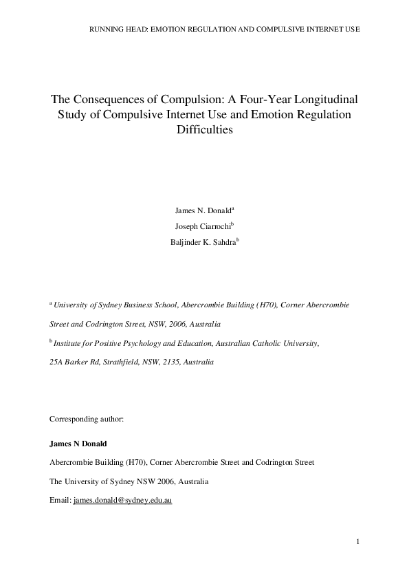 (PDF) The Consequences of Compulsion: A Four-Year Longitudinal Study of ...