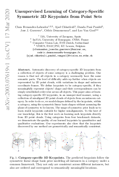 (PDF) Unsupervised Learning of Category-Specific Symmetric 3D Keypoints ...