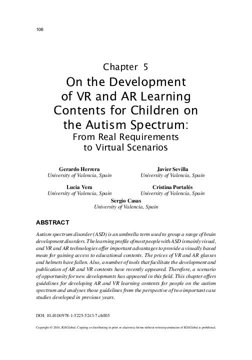 (PDF) On the Development of VR and AR Learning Contents for Children on ...
