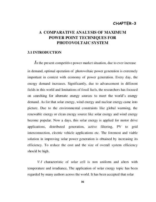 (PDF) A comparative analysis of Maximum Power Point techniques for ...