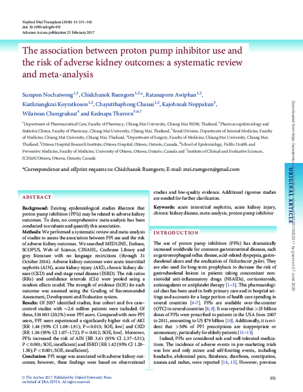 (PDF) The association between proton pump inhibitor use and the risk of ...