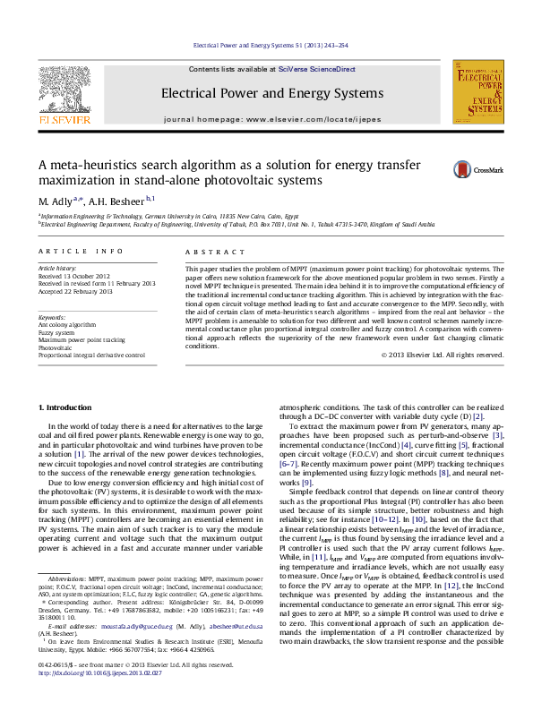 (PDF) A meta-heuristics search algorithm as a solution for energy ...