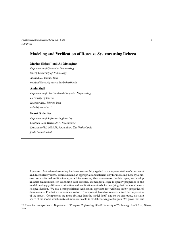(PDF) Modeling and Verification of Reactive Systems Using STATEMATE and ...