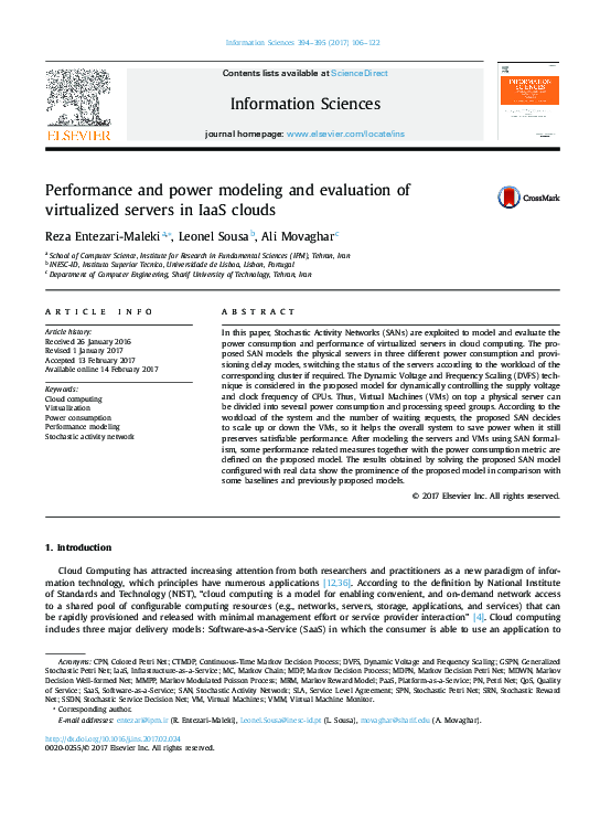 (PDF) Performance and power modeling and evaluation of virtualized ...