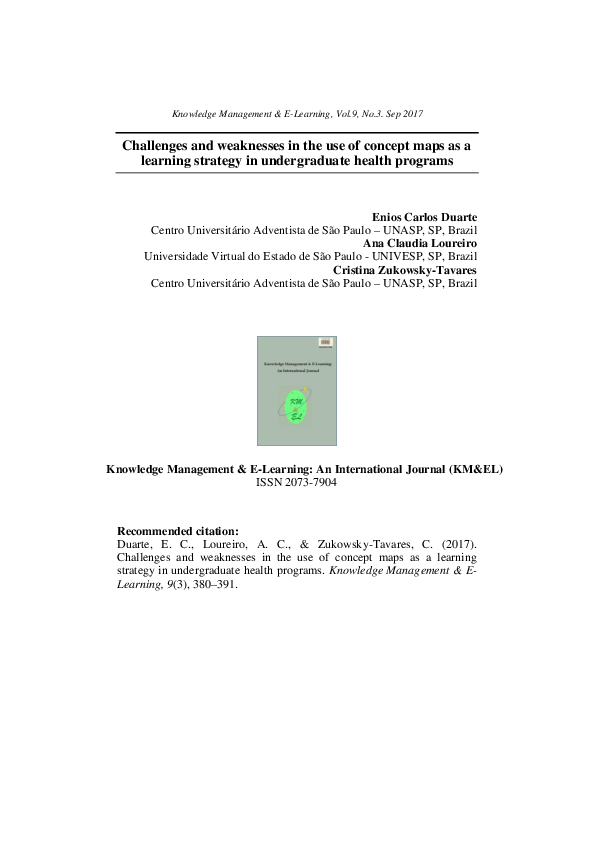 (PDF) Challenges and weaknesses in the use of concept maps as a ...