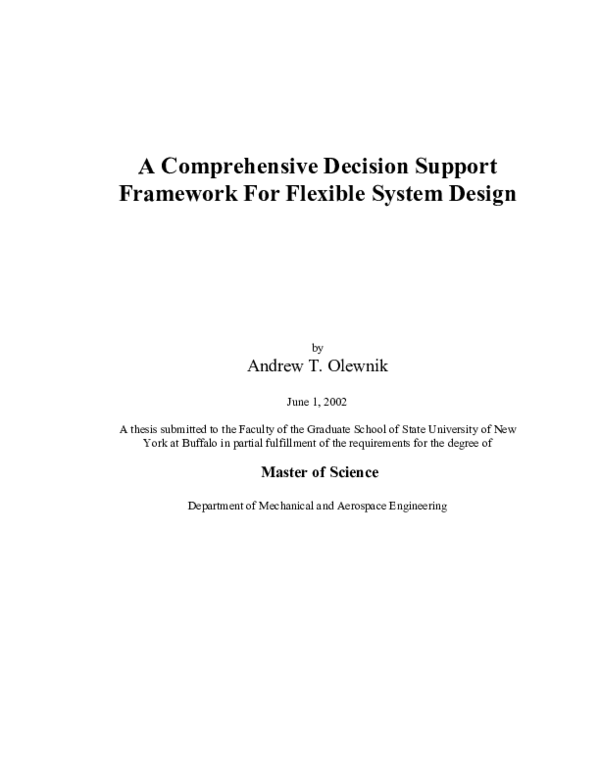 (PDF) A comprehensive decision support framework for flexible system design