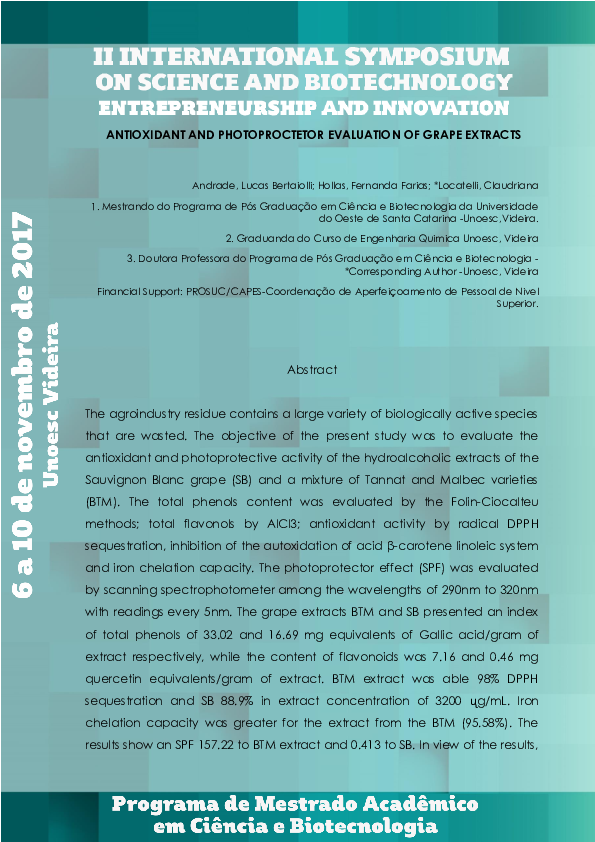 (PDF) Antioxidant and Photoprotector Evaluation of Grape Extracts