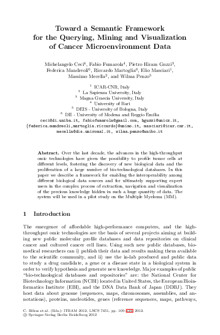 (PDF) Toward a Semantic Framework for the Querying, Mining and ...