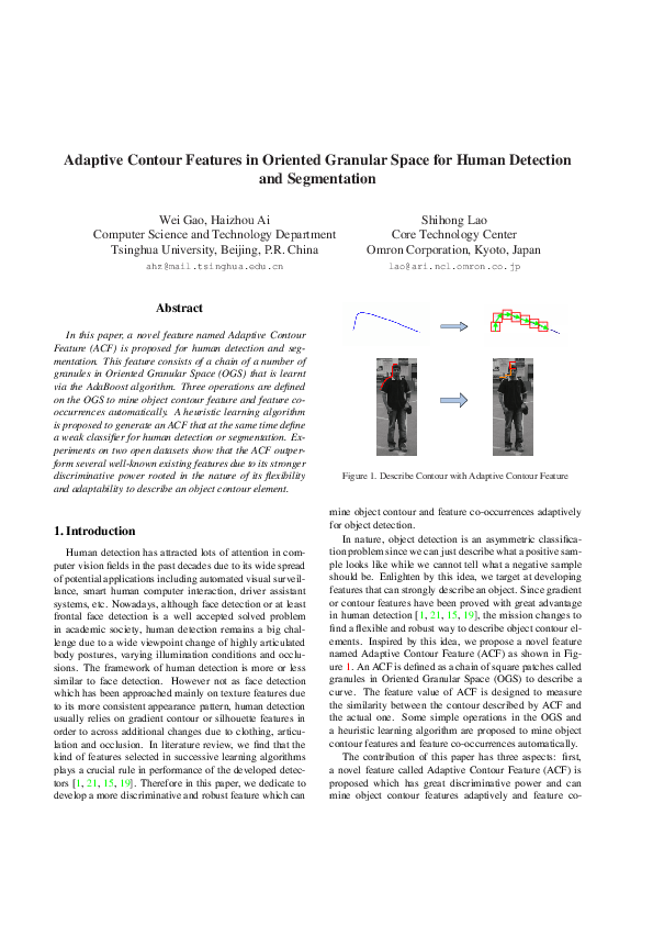 (PDF) Adaptive Contour Features in oriented granular space for human ...