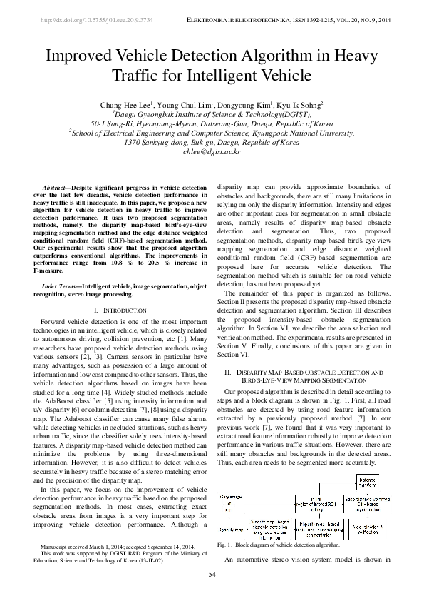 (PDF) Improved Vehicle Detection Algorithm in Heavy Traffic for ...