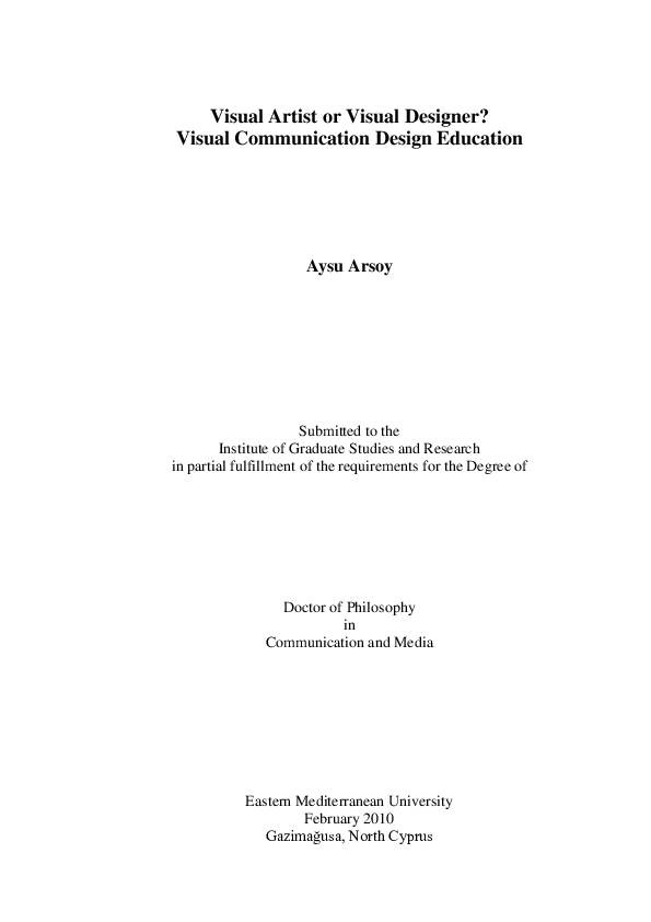 (PDF) Visual Artist or Visual Designer? Visual Communication Design