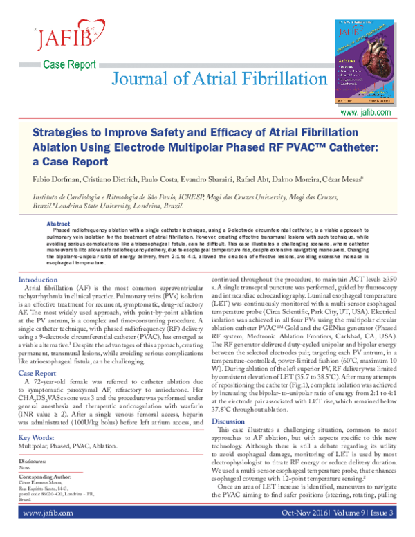 (PDF) Strategies to Improve Safety and Efficacy of Atrial Fibrillation ...