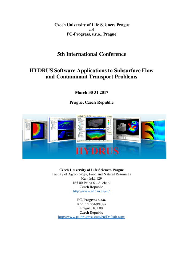 (PDF) HYDRUS Software Applications to Subsurface Flow and Contaminant ...
