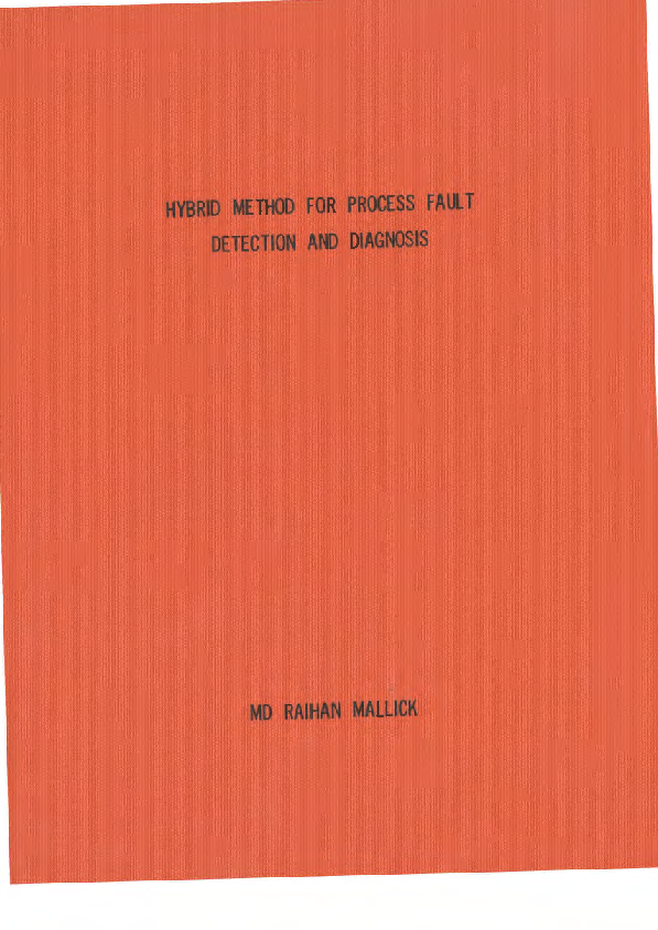 (PDF) A Hybrid Method for Process Fault Detection and Diagnosis