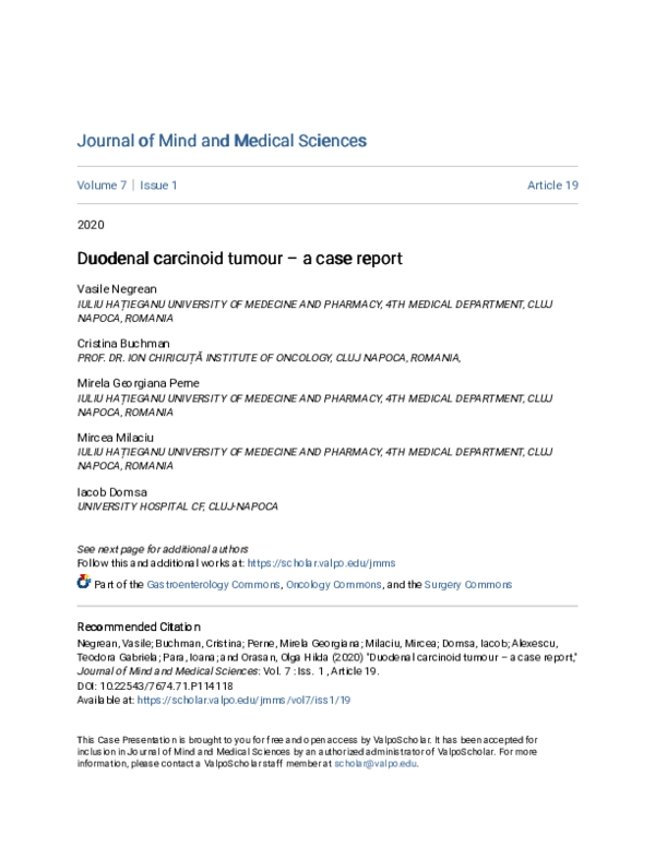 (PDF) Duodenal carcinoid tumour – a case report