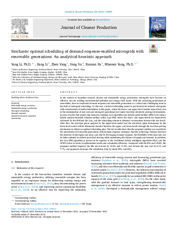 (PDF) Stochastic optimal scheduling of demand response-enabled ...