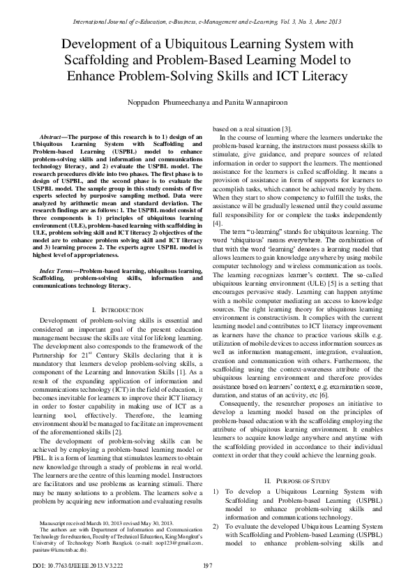 (PDF) Development of a Ubiquitous Learning System with Scaffolding and ...