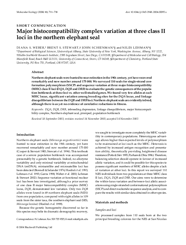 (PDF) Major complex variation and mate choice in a