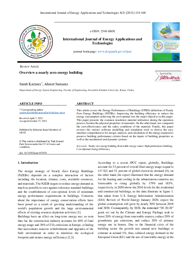 (PDF) Overview a nearly zero energy building