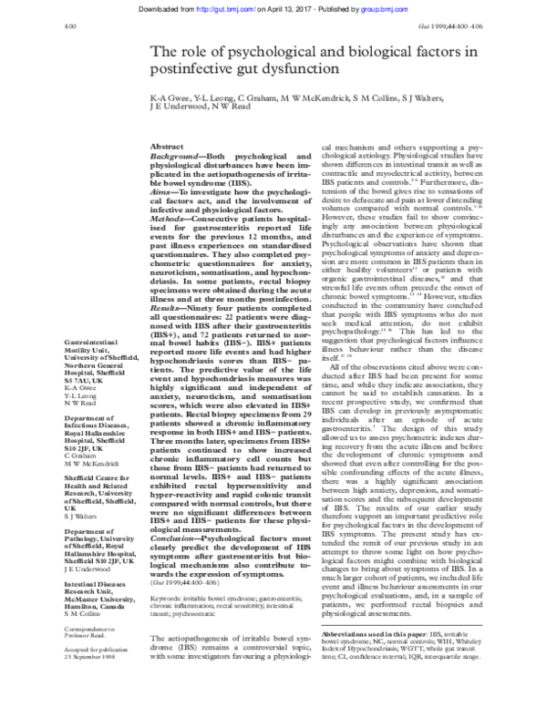 (PDF) The Role of Psychological and Biological Factors in Children’s ...