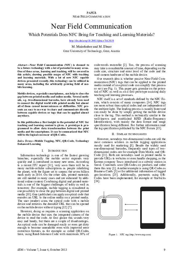 (PDF) Near Field Communication - Which Potentials Does NFC Bring for ...