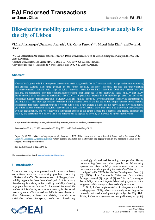 (PDF) Bike-sharing mobility patterns: a data-driven analysis for the ...