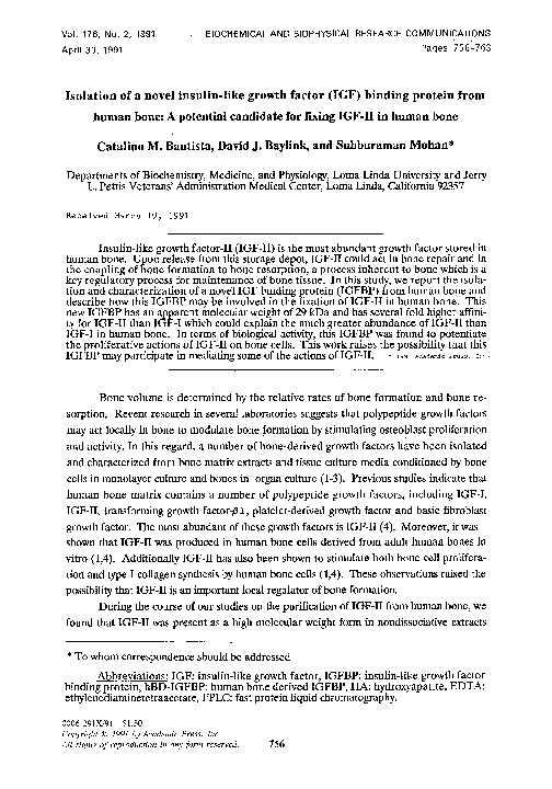 (PDF) Isolation of a novel insulin-like growth factor (IGF) binding ...