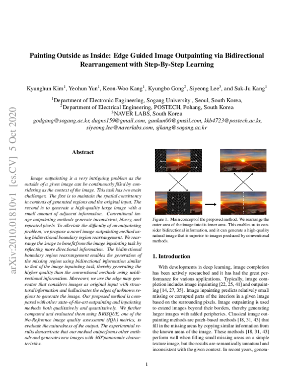(PDF) Painting Outside as Inside: Edge Guided Image Outpainting via ...