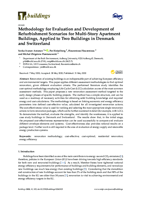 (PDF) Methodology for Evaluation and Development of Refurbishment ...
