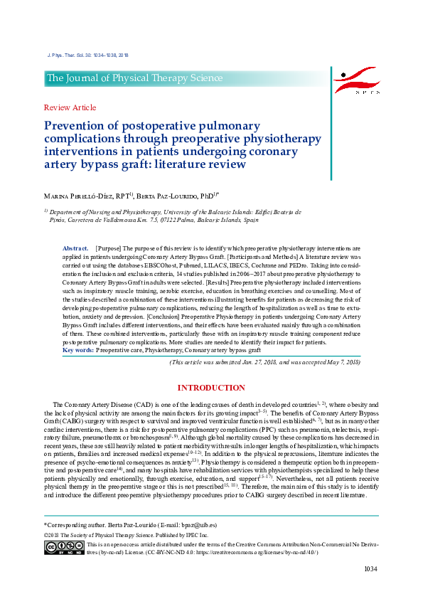 (PDF) Prevention of postoperative pulmonary complications through ...