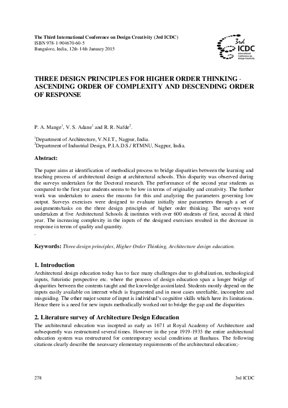 (PDF) Three Design Principles for Higher Order Thinking – Ascending ...