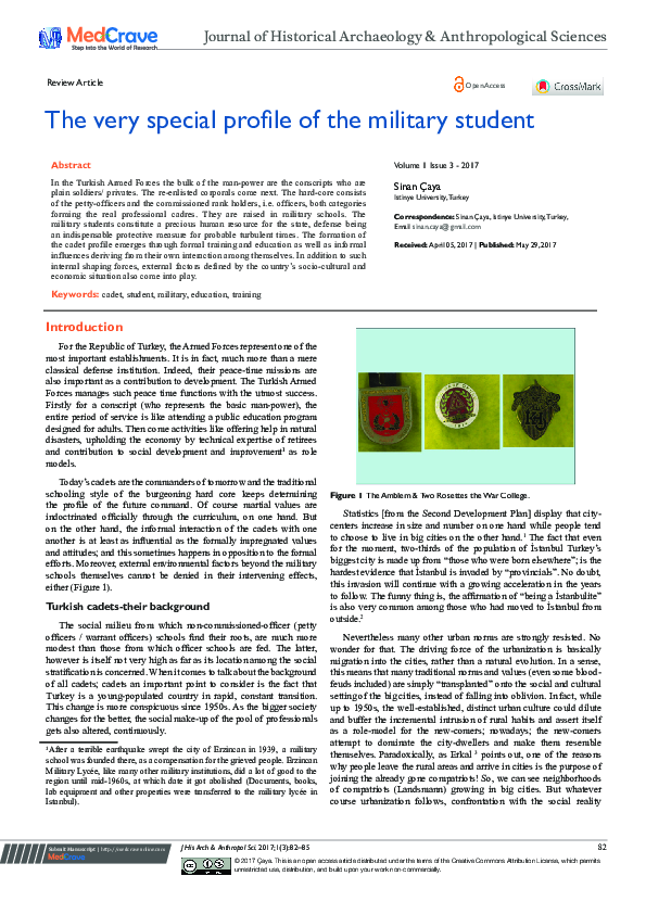 (PDF) The Very Special Profile of the Military Student