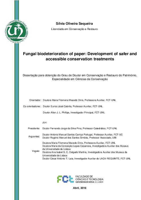 (PDF) Fungal biodeterioration of paper: development of safer and ...