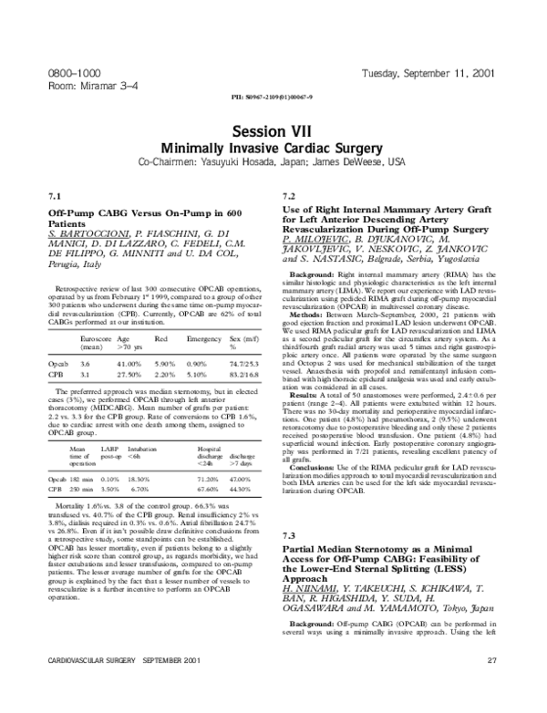 (PDF) Minimally invasive cardiac surgery