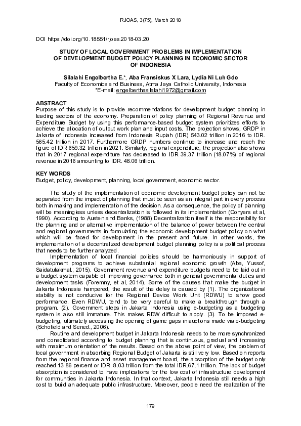 (PDF) Study of Local Government Problems in Implementation of ...