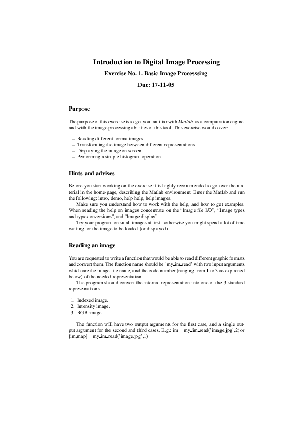 (PDF) Introduction to digital image processing