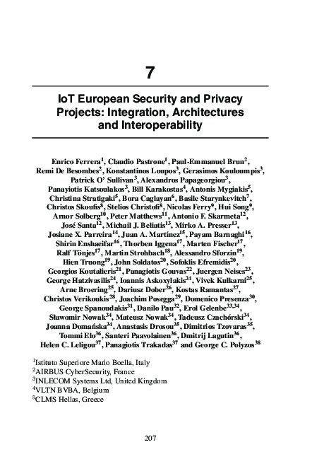 (PDF) IoT European Security and Privacy Projects: Integration ...